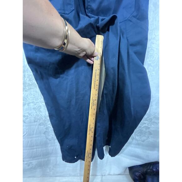 Schmidt Workwear Coveralls Large Navy Blue Long Sleeve Lightweight - Picture 10 of 10